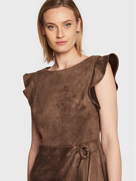 Αγορά 🤩 DKNY Γυναίκες Καθημερινά Φορέματα Φόρεμα καθημερινό DD2G1604 Καφέ Regular Fit 👏 - Image 4