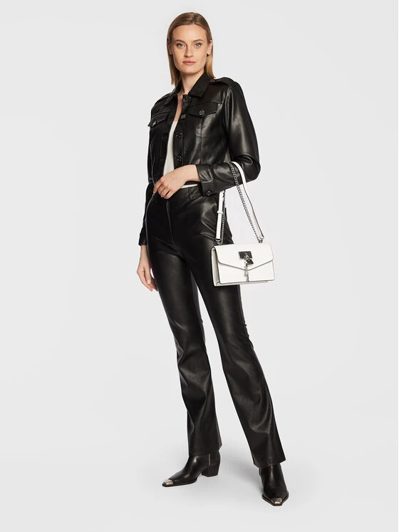 ΧΟΝΔΡΙΚΟ ΕΜΠΟΡΙΟ ⭐ DKNY Γυναίκες Δερμάτινα Μπουφάν Μπουφάν από απομίμηση δέρματος DD2G4315 Μαύρο Regular Fit ⭐ - Image 2