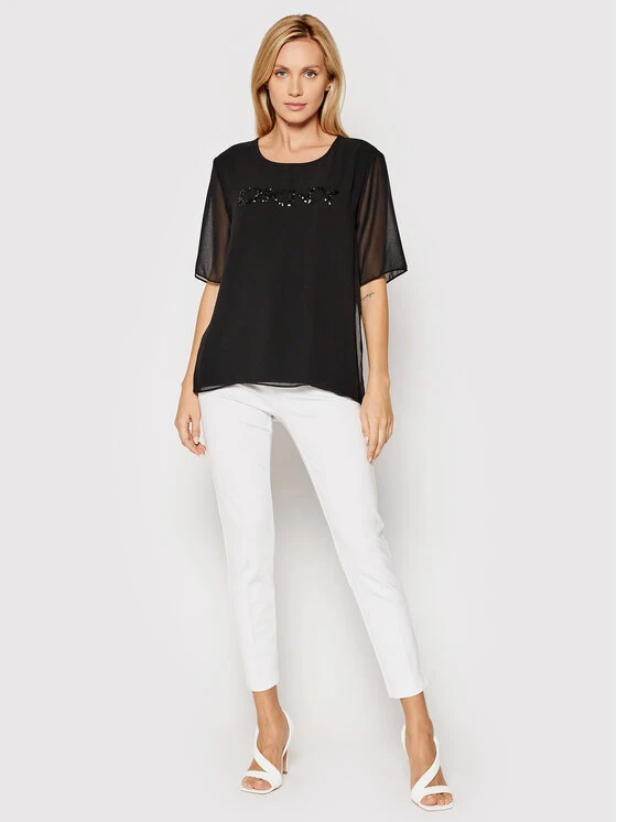 Εξοδος 😍 DKNY Γυναίκες Μπλουζάκια Μπλουζάκι P0MHSFGG Μαύρο Regular Fit ⭐ - Image 2