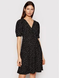 Νέος 😀 DKNY Γυναίκες Καθημερινά Φορέματα Φόρεμα καθημερινό DD1A2340 Μαύρο Regular Fit ⌛