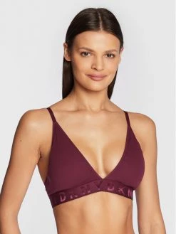 Flash Sale 👏 DKNY Γυναίκες Χωρίς Μπανέλα Σουτιέν Bralette DK4026 Μπορντό ❤️