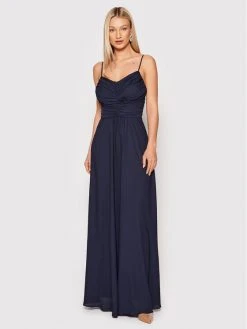 Νέος ✨ DKNY Γυναίκες Βραδινά Φορέματα Φόρεμα βραδινό ED1K2800 Σκούρο μπλε Regular Fit ✨