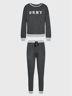 Κουπόνι 💯 DKNY Γυναίκες Πιτζάμες Σετ Πιτζάμα YI2919259 Γκρι Regular Fit ❤️