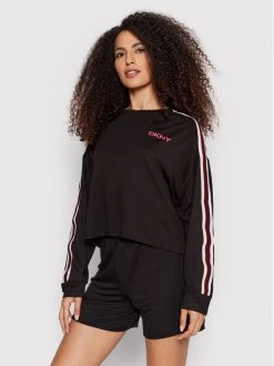 Προώθηση 👍 DKNY Γυναίκες Μπλούζες Μπλούζα YI2222534 Μαύρο Relaxed Fit 🌟