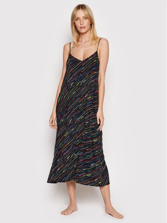 Εκπτωση 🤩 DKNY Γυναίκες Καλοκαιρινά Φορέματα Φόρεμα καλοκαιρινό YI2622529 Μαύρο Relaxed Fit 😀 - Image 2