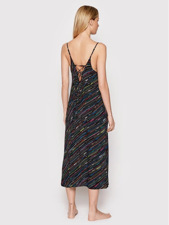 Εκπτωση 🤩 DKNY Γυναίκες Καλοκαιρινά Φορέματα Φόρεμα καλοκαιρινό YI2622529 Μαύρο Relaxed Fit 😀 - Image 3