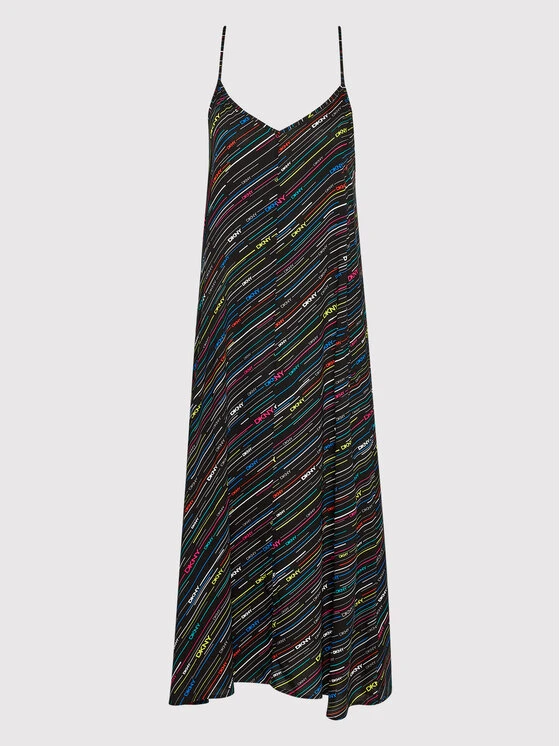 Εκπτωση 🤩 DKNY Γυναίκες Καλοκαιρινά Φορέματα Φόρεμα καλοκαιρινό YI2622529 Μαύρο Relaxed Fit 😀 - Image 5