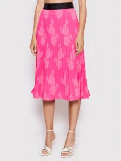 Εξοδος 🧨 DKNY Γυναίκες Midi Πλισέ φούστα P2BN2CVM Ροζ Regular Fit 🌟
