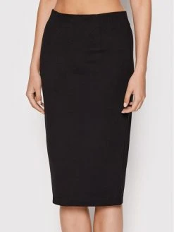 Best Pirce ✨ DKNY Γυναίκες Φούστα Midi P2ANQM27 Μαύρο Slim Fit 💯