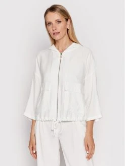 Προώθηση 🤩 DKNY Γυναίκες Μεταβατικά Μπουφάν Μπουφάν μεταβατικό P2AC7M24 Λευκό Relaxed Fit 🌟