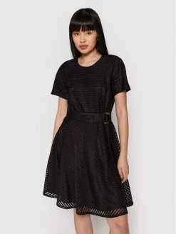 Ολοκαίνουργιο ✨ DKNY Γυναίκες Καθημερινά Φορέματα Φόρεμα καθημερινό P2AB7M14 Μαύρο Regular Fit ✨