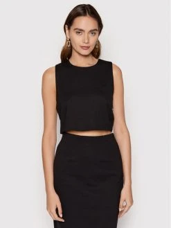 Νέος 🔥 DKNY Γυναίκες Tops Τοπ P2AAQM26 Μαύρο Regular Fit ✔️