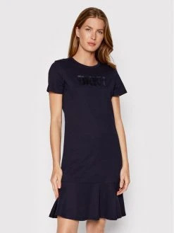 Τοπ 10 ⌛ DKNY Γυναίκες Καθημερινά Φορέματα Φόρεμα καθημερινό DD2ANJ97 Σκούρο μπλε Regular Fit 🎁