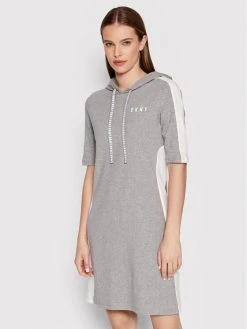 Εξοδος 🧨 DKNY Γυναίκες Καθημερινά Φορέματα Φόρεμα καθημερινό DD2AN06A Γκρι Regular Fit 👏
