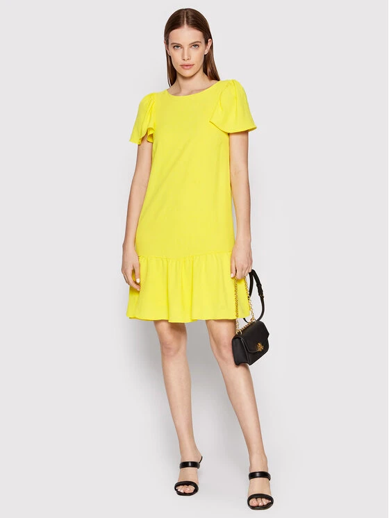 Flash Sale ✔️ DKNY Γυναίκες Καθημερινά Φορέματα Φόρεμα καθημερινό DD2A759A Κίτρινο Relaxed Fit ✨ - Image 2