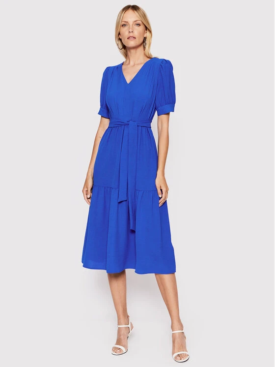 Νέος ⌛ DKNY Γυναίκες Καθημερινά Φορέματα Φόρεμα καθημερινό DD2A7365 Σκούρο μπλε Regular Fit 🔥