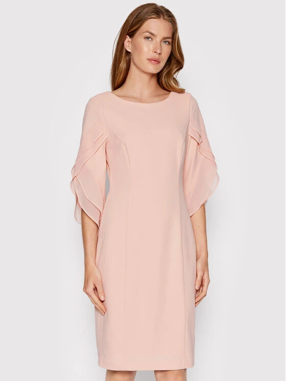 Προώθηση 👏 DKNY Γυναίκες Κοκτέιλ Φορέματα Φόρεμα κοκτέιλ DD1J1141 Ροζ Regular Fit ✨