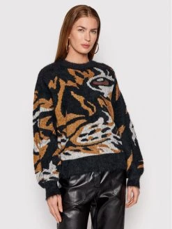 Ολοκαίνουργιο ❤️ DKNY Γυναίκες Πουλόβερ P1HSB00Z Μαύρο Regular Fit ⌛