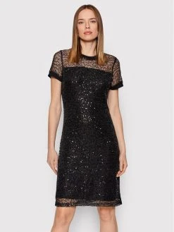 Προώθηση 💯 DKNY Γυναίκες Κοκτέιλ Φορέματα Φόρεμα κοκτέιλ P1JD8KUC Μαύρο Regular Fit 🤩