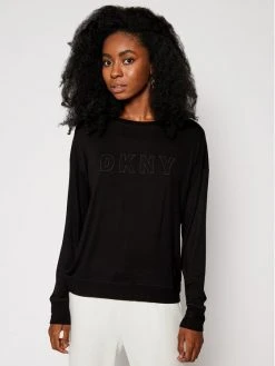 Συμφωνίες 👏 DKNY Γυναίκες Μπλούζες & Μπλουζάκια Πιτζάμας Μπλούζα πιτζάμας YI3419330 Μαύρο ✔️
