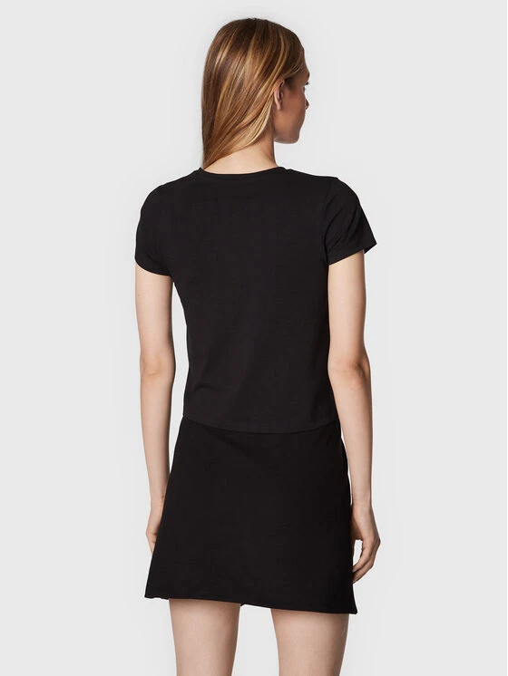 Best Pirce ✔️ DKNY Γυναίκες T-shirts T-Shirt P2FKHGWG Μαύρο Regular Fit ⭐ - Image 3