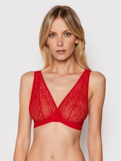 Best Pirce ⭐ DKNY Γυναίκες Χωρίς Μπανέλα Σουτιέν Bralette DK7596 Κόκκινο 🔔