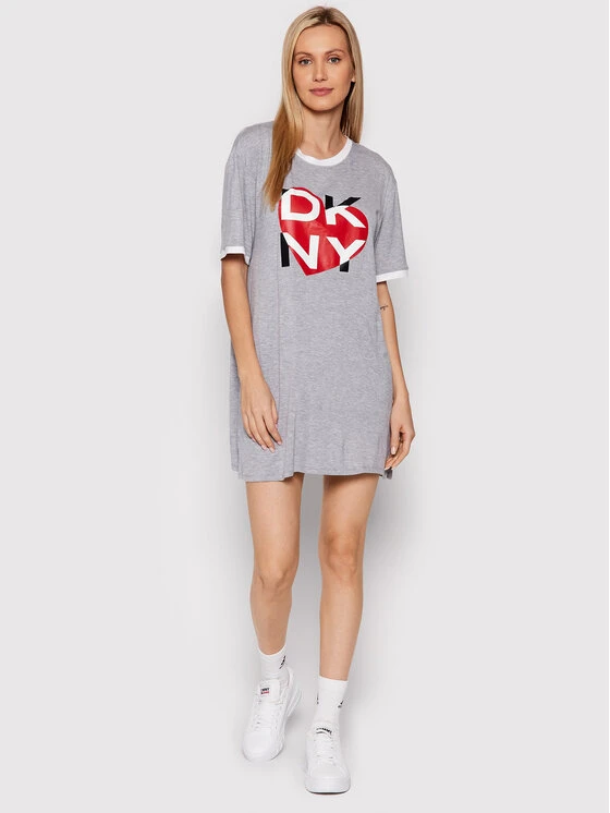 Τοπ 10 👍 DKNY Γυναίκες Καθημερινά Φορέματα Φόρεμα καθημερινό YI2322448 Γκρι Regular Fit ⌛ - Image 2
