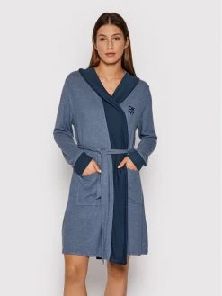Ολοκαίνουργιο ✨ DKNY Γυναίκες Ρόμπες Ρόμπα YI2022485 Σκούρο μπλε 🔥