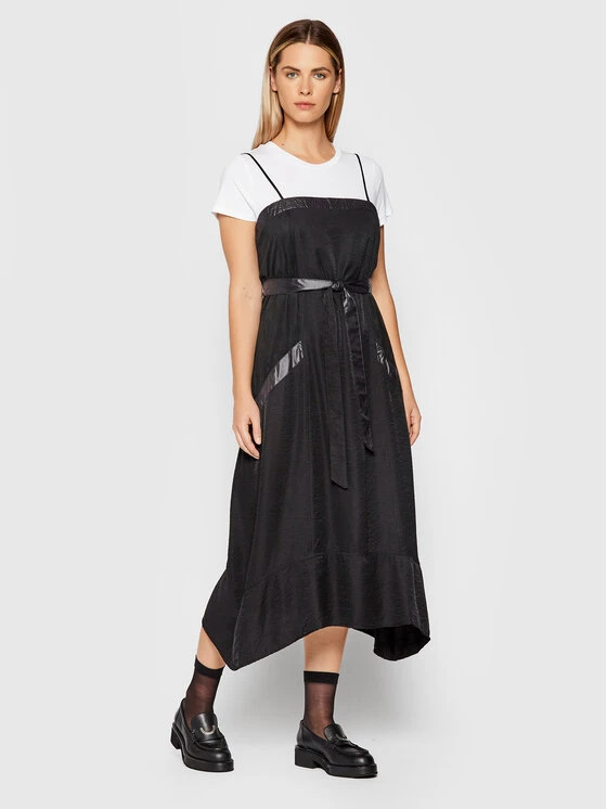 Εκπτωση 🛒 DKNY Γυναίκες Καθημερινά Φορέματα Φόρεμα καθημερινό P1GB7K19 Μαύρο Regular Fit ✨ - Image 2