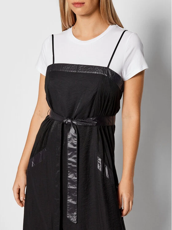 Εκπτωση 🛒 DKNY Γυναίκες Καθημερινά Φορέματα Φόρεμα καθημερινό P1GB7K19 Μαύρο Regular Fit ✨ - Image 4