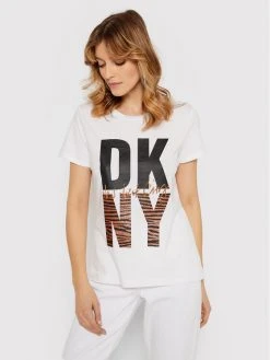 Καλύτερη πώληση 🤩 DKNY Γυναίκες T-shirts T-Shirt P1HPVDNA Λευκό Regular Fit 🎁