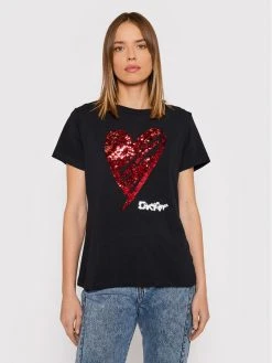 Εξοδος 🛒 DKNY Γυναίκες T-shirts T-Shirt P1MRLDNA Μαύρο Regular Fit 😉