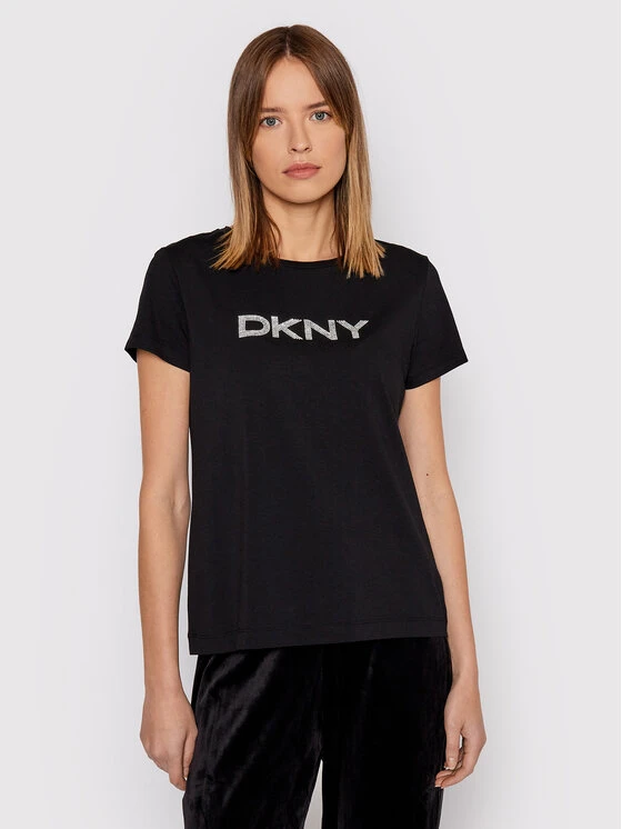 Flash Sale 🥰 DKNY Γυναίκες T-shirts T-Shirt P1MRHDNA Μαύρο Regular Fit 🎉