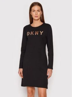 Συμφωνίες 🛒 DKNY Γυναίκες Καθημερινά Φορέματα Φόρεμα καθημερινό DD1GN18R Μαύρο Regular Fit 😉