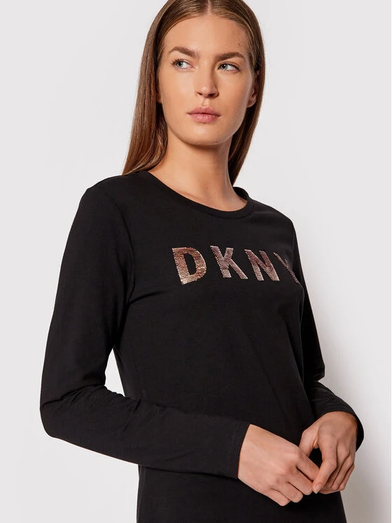 Συμφωνίες 🛒 DKNY Γυναίκες Καθημερινά Φορέματα Φόρεμα καθημερινό DD1GN18R Μαύρο Regular Fit 😉 - Image 4