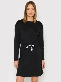 Πολύ καλή προσφορά ❤️ DKNY Γυναίκες Πλεκτά Φορέματα Φόρεμα υφασμάτινο DD1GN066 Μαύρο Regular Fit 🎉