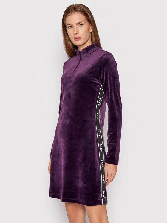 Η καλύτερη συμφωνία 🧨 DKNY Γυναίκες Καθημερινά Φορέματα Φόρεμα καθημερινό DD1GF47A Μωβ Regular Fit 😀