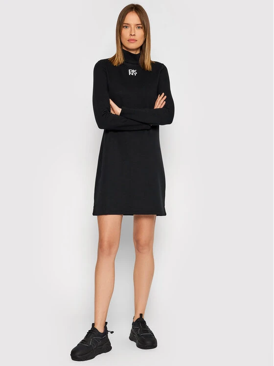 ΧΟΝΔΡΙΚΟ ΕΜΠΟΡΙΟ ❤️ DKNY Γυναίκες Πλεκτά Φορέματα Φόρεμα υφασμάτινο DD1GN073 Μαύρο Slim Fit ✔️ - Image 2