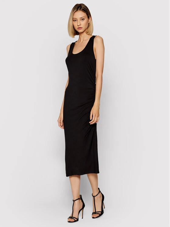 Η καλύτερη συμφωνία ❤️ DKNY Γυναίκες Καλοκαιρινά Φορέματα Φόρεμα καλοκαιρινό DD1CL727 Μαύρο Regular Fit ❤️