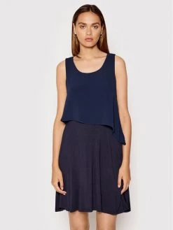 Καλύτερη πώληση 💯 DKNY Γυναίκες Κοκτέιλ Φορέματα Φόρεμα κοκτέιλ DD1EL806 Σκούρο μπλε Slim Fit 😉